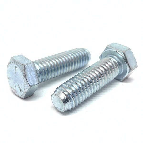Boltsandnuts.Com Grade 5, 7/16"-20 Hex Head Cap Screw, Zinc Plated Steel, 1 in L, 25 PK 43F100HCS5Z-25 - main